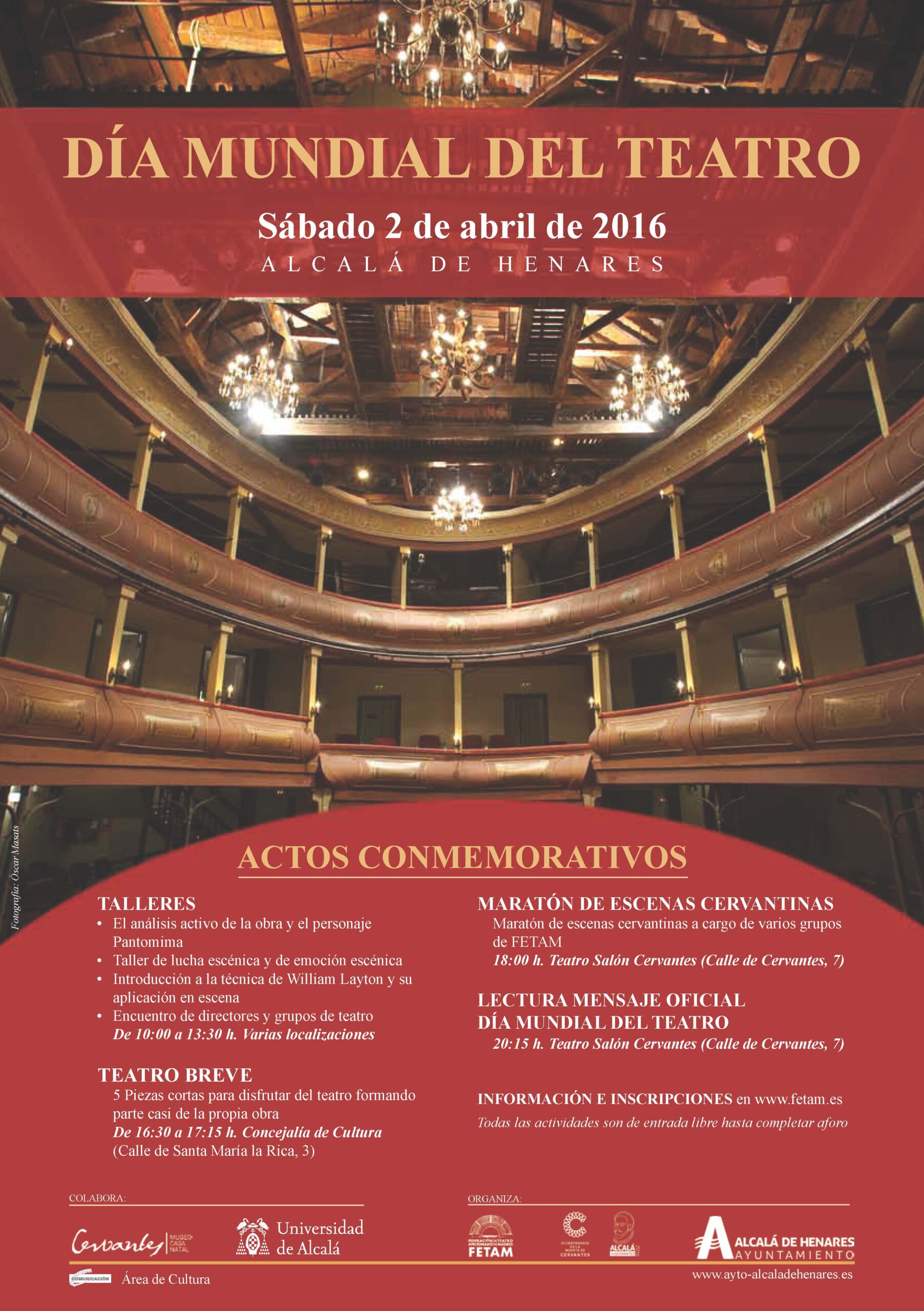 FETAM conmemora el Día Mundial del Teatro 2016 el próximo 2 de abril